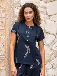 SANSKRUTIHOMES Printed Pure Cotton Top With Trousers