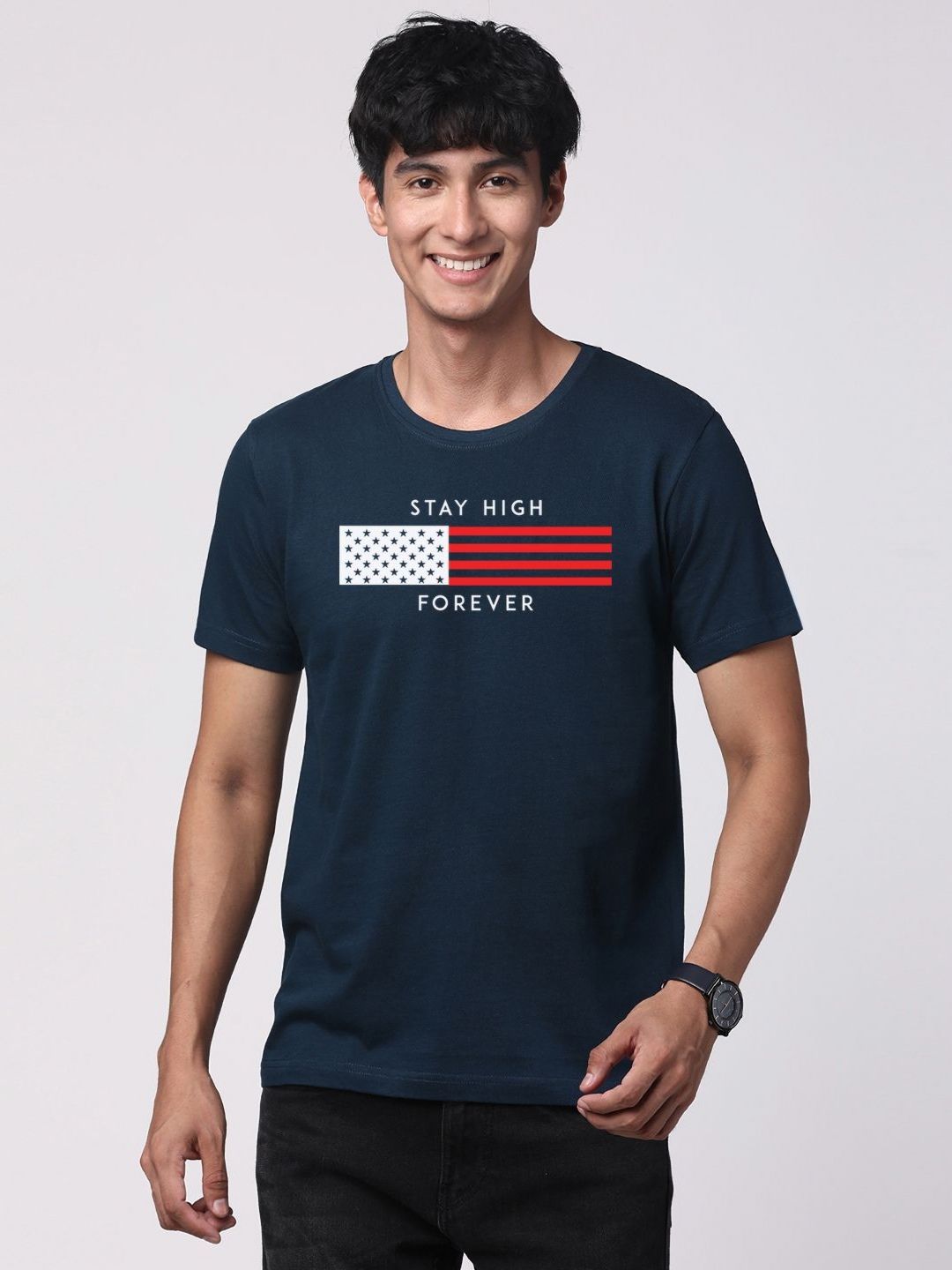 ADRO Men Graphic Printed Round Neck T-shirt