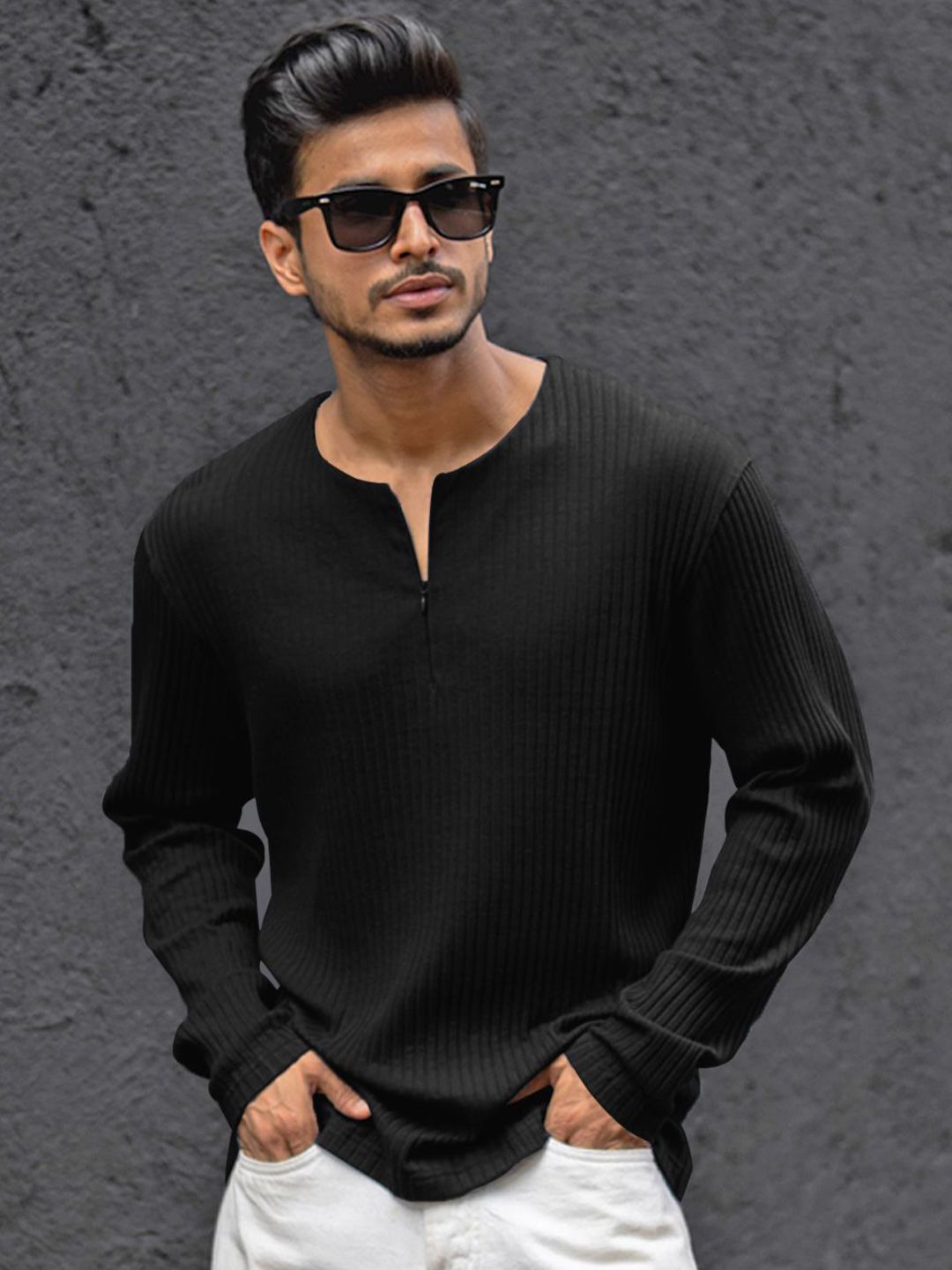 Powerlook Men Round Neck Knitted T-shirt