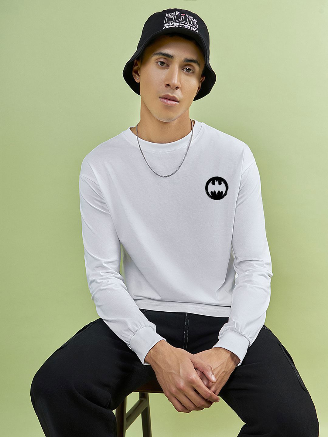 Bewakoof Men's Batman Graphic Regular Fit T-Shirt