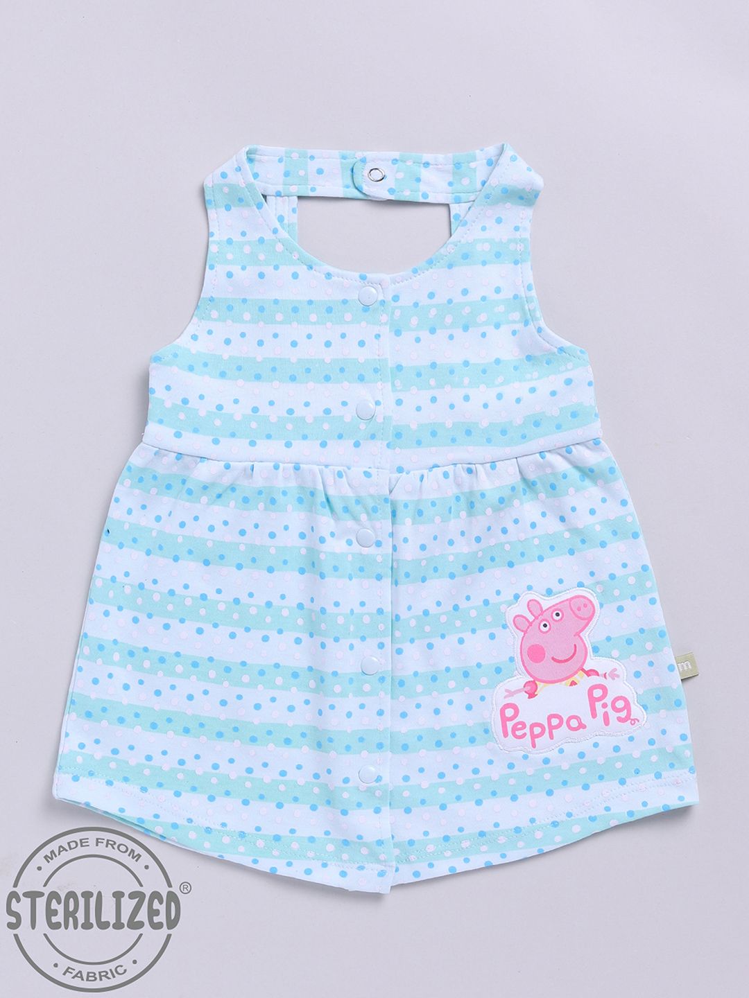 Moms Love Infant Girls Peppa Pig Printed Pure Cotton Fit & Flare Dress