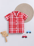 Moms Love Infant Boys Checked Pure Cotton Shirt