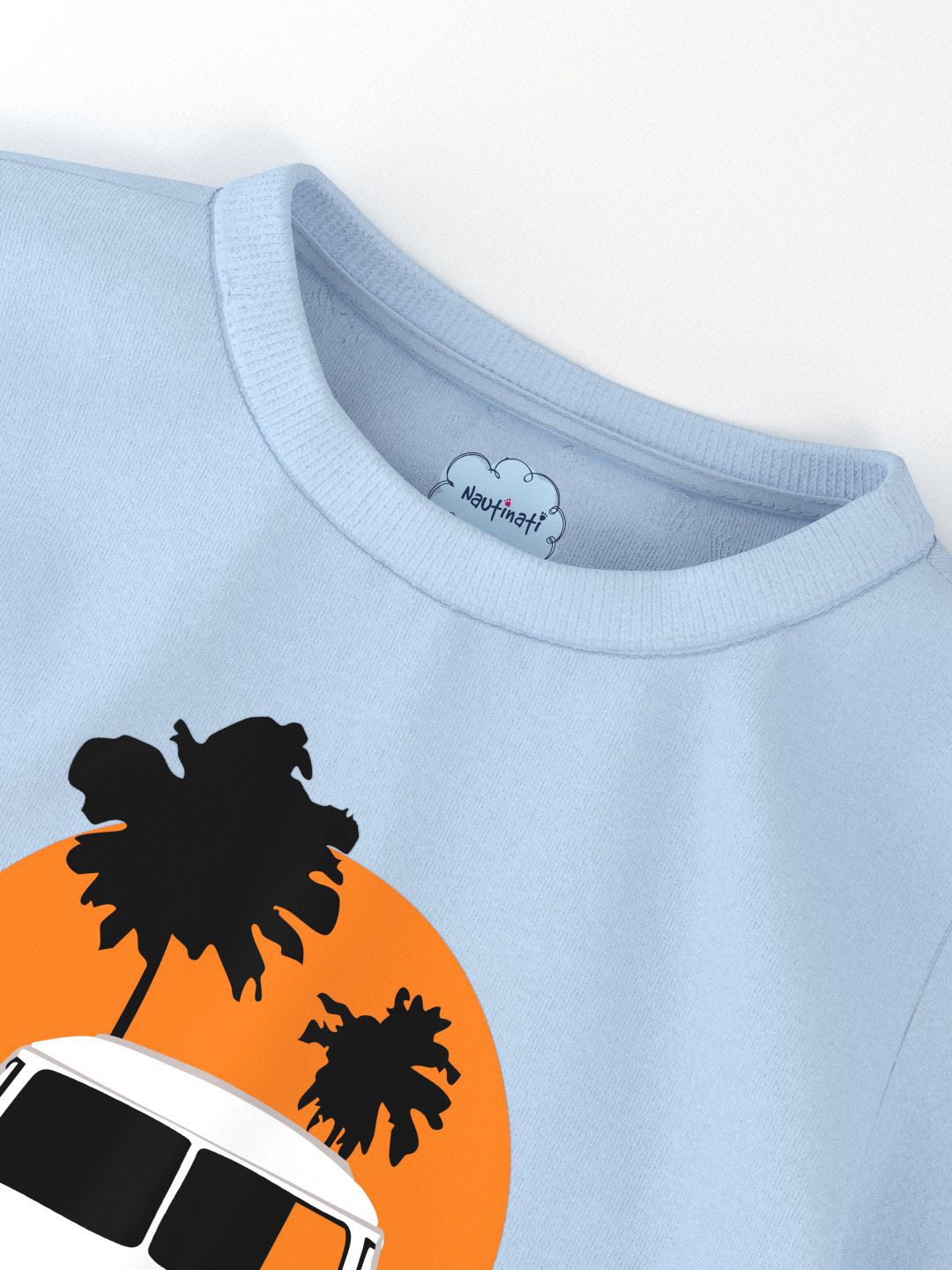 Nauti Nati Casual Outdoor Boys Pack Of 2 Beach Printed Antimicrobial Cotton T-Shirts