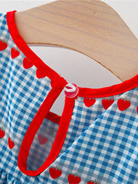 YK Checked Fit & Flare Dress