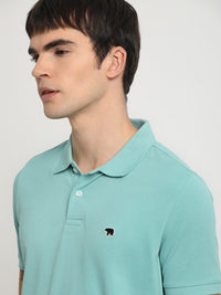 THE BEAR HOUSE Polo Collar Slim Fit Pure Cotton T-shirt