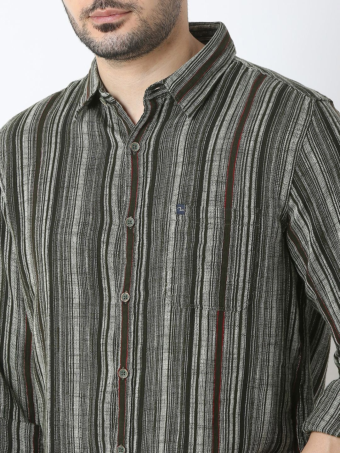 SPYKAR Men Slim Fit Opaque Striped Casual Shirt