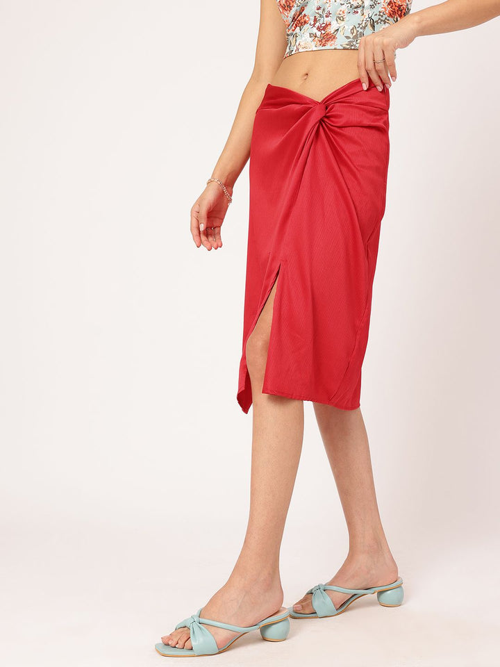 DressBerry Fairycore Fashionably High-Slit Twisted Skirt