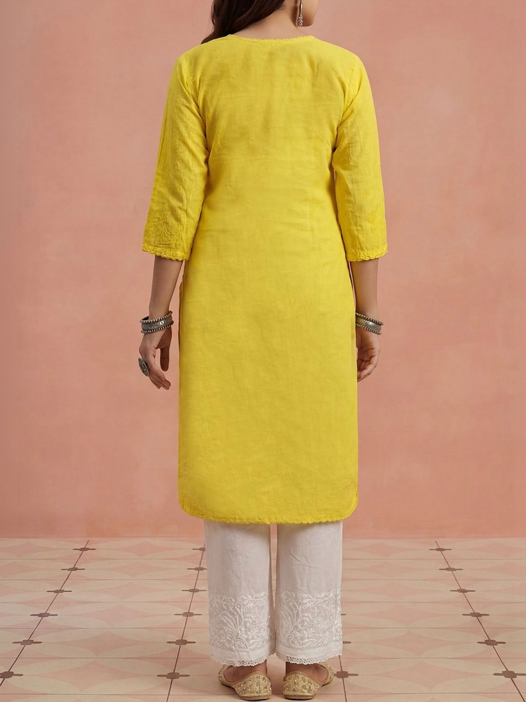 House of Chikankari Women Embroidered Chikankari Kurta