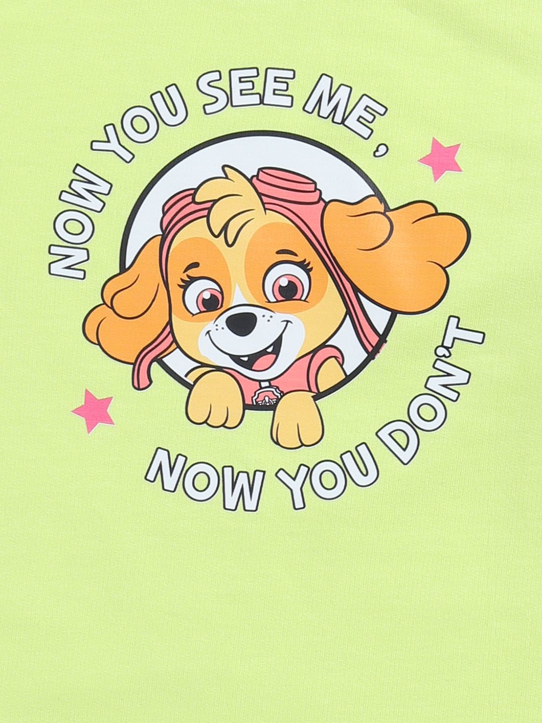 Happy Faces Girls Paw Patrol Print Pure Cotton T-shirt with Trousers