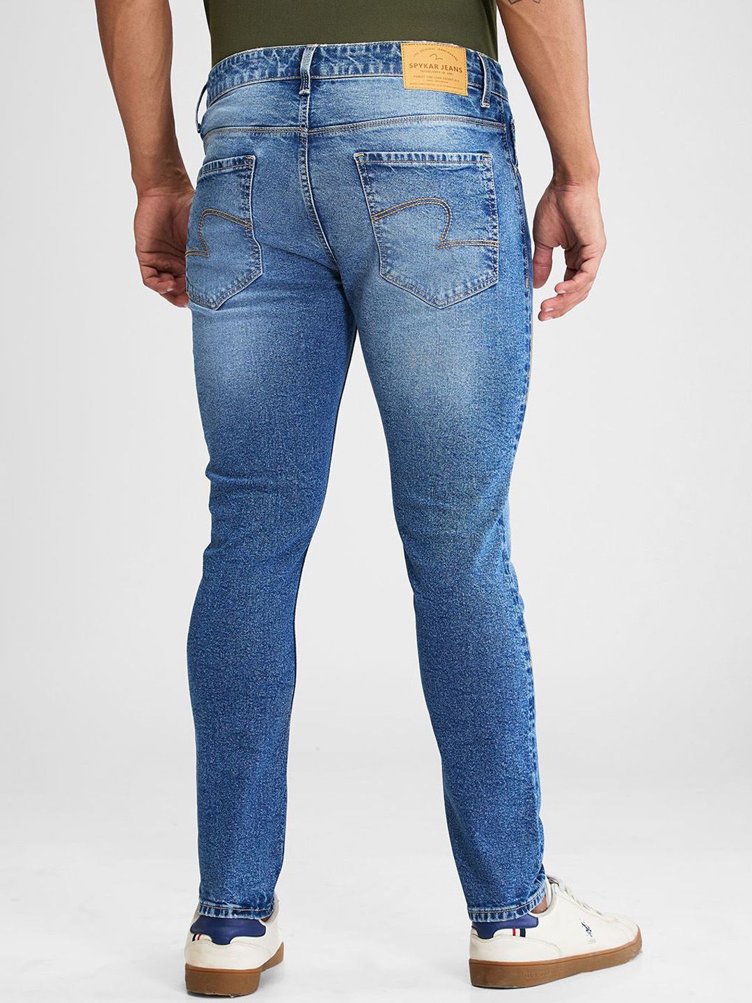 SPYKAR Men Slim Fit Heavy Fade Stretchable Jeans