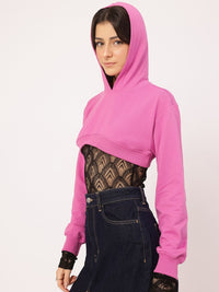 DressBerry Hooded Crop Sweatshirt