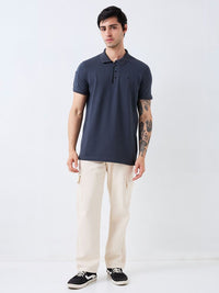 SPYKAR Men Solid Polo Collar Cotton Slim Fit T-shirt