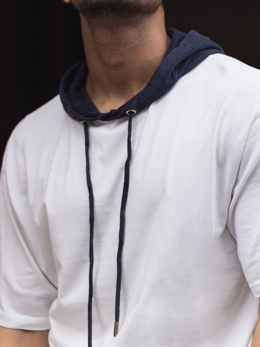 Powerlook Men Solid Hooded Drop-Shoulder Sleeves Pure Cotton Oversized T-shirt