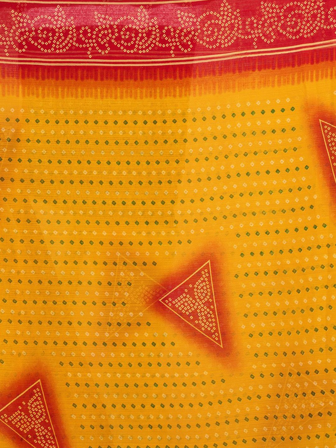 KALINI Bandhani Zari Pure Chiffon Bandhani Saree