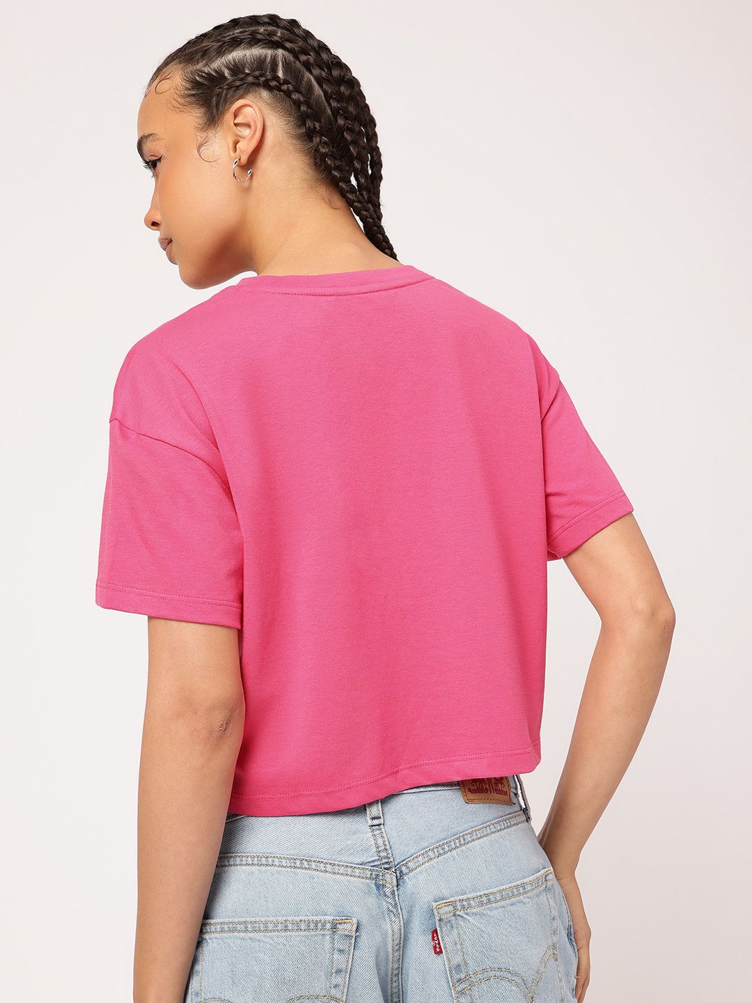 DressBerry Graphic Groove Printed Crop T-shirt