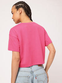 DressBerry Graphic Groove Printed Crop T-shirt