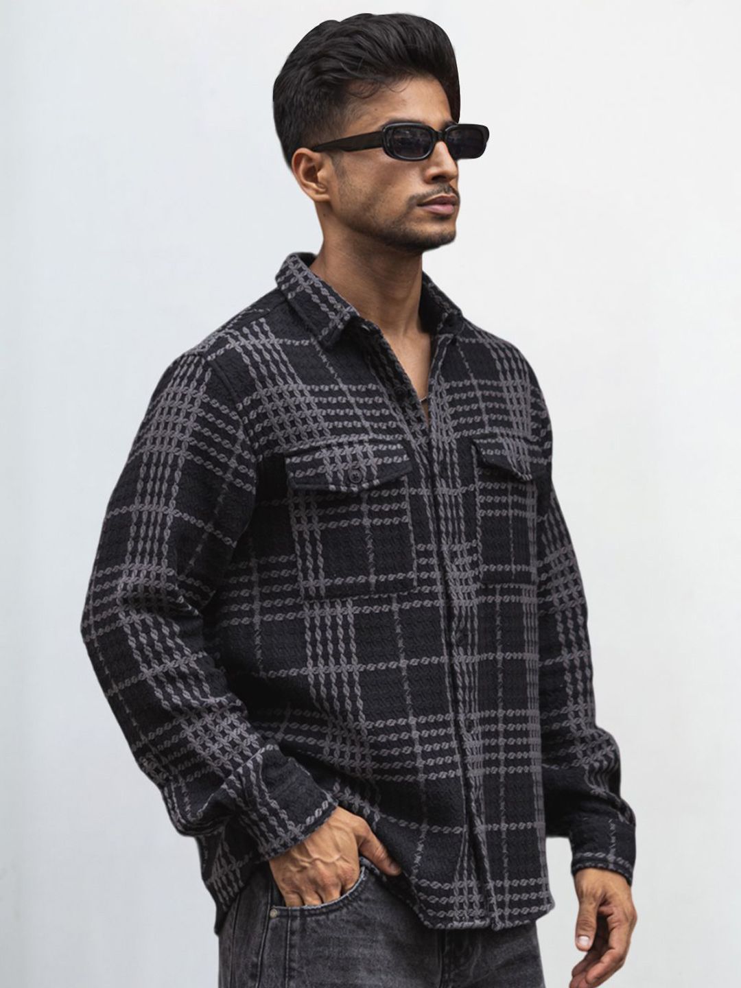 Powerlook Men Opaque Checked Casual Shirt