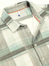 Thomas Scott Men Premium Slim Fit Tartan Checks Opaque Checked Casual Shirt