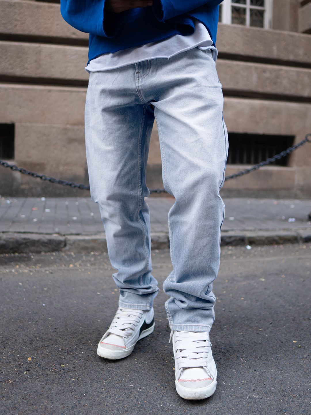 Powerlook Men Light Blue Regular Fit Denim Jeans