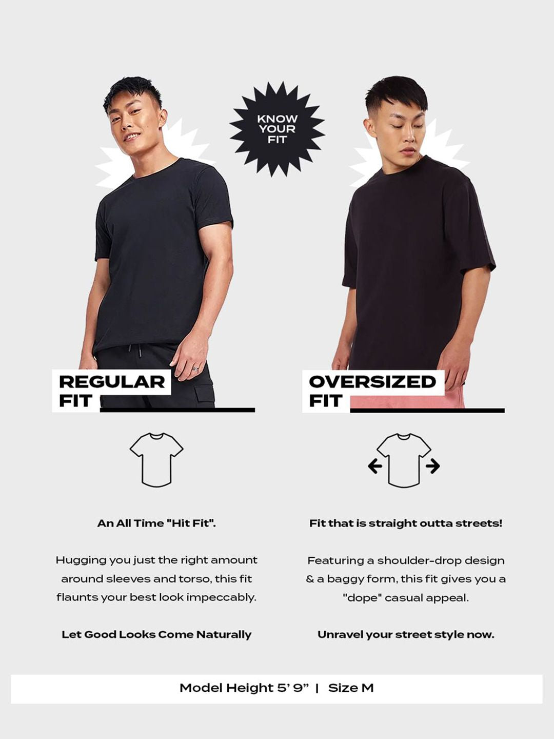 Bewakoof Lelaki Kapas Leher Pepejal T-shirt besar