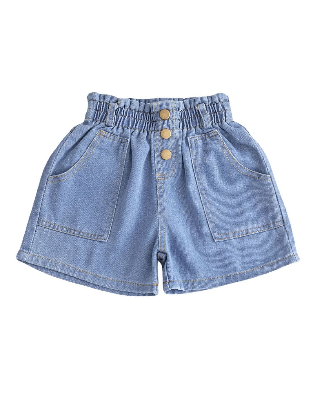 YK Girls Washed Denim Shorts