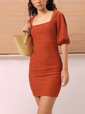 DressBerry Lovely & Lively Square Neck Bodycon Mini Dress
