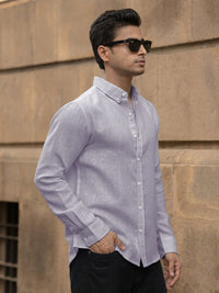 Powerlook Men Solid Button-Down Collar Casual Shirt