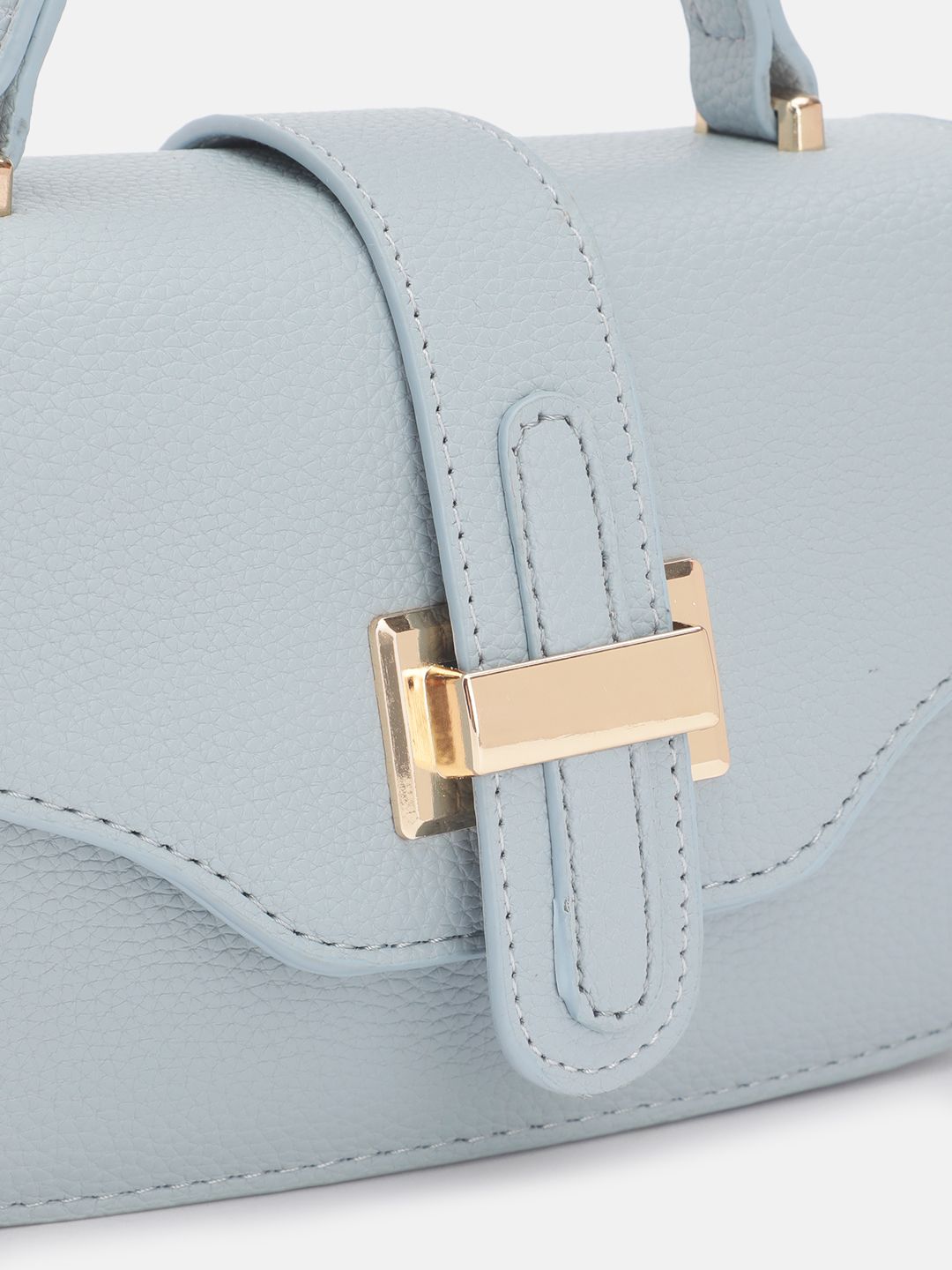 DressBerry Textured Structured Satchel Bag