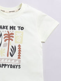 Happy Faces Kids Boys Printed Pure Cotton T-Shirt