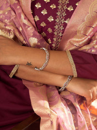 Indo Era Ethnic Motifs Yoke Design Straight Gotta Patti Liva Kurta with Trousers & Dupatta