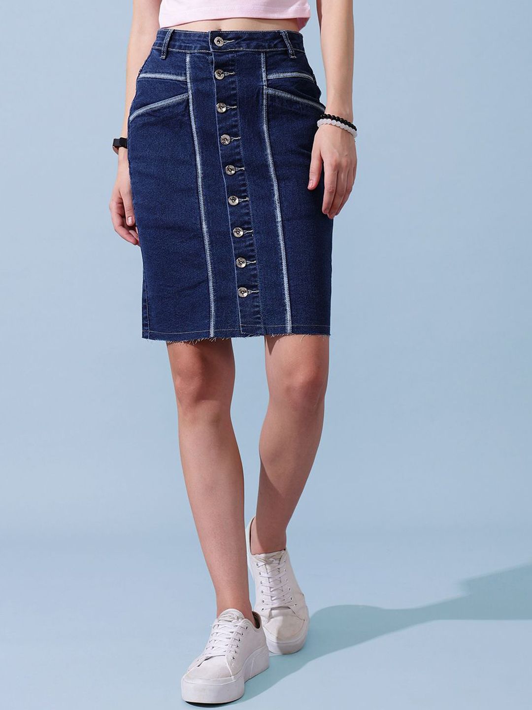 STREET 9 Woman Washed Mini Skirt