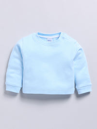 Moms Love Infant Boys Graphic Printed Cotton Dungaree & Sweatshirt