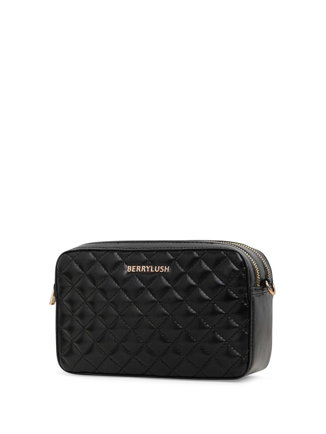 Berrylush Women Solid Baguette Quilted Sling Bag