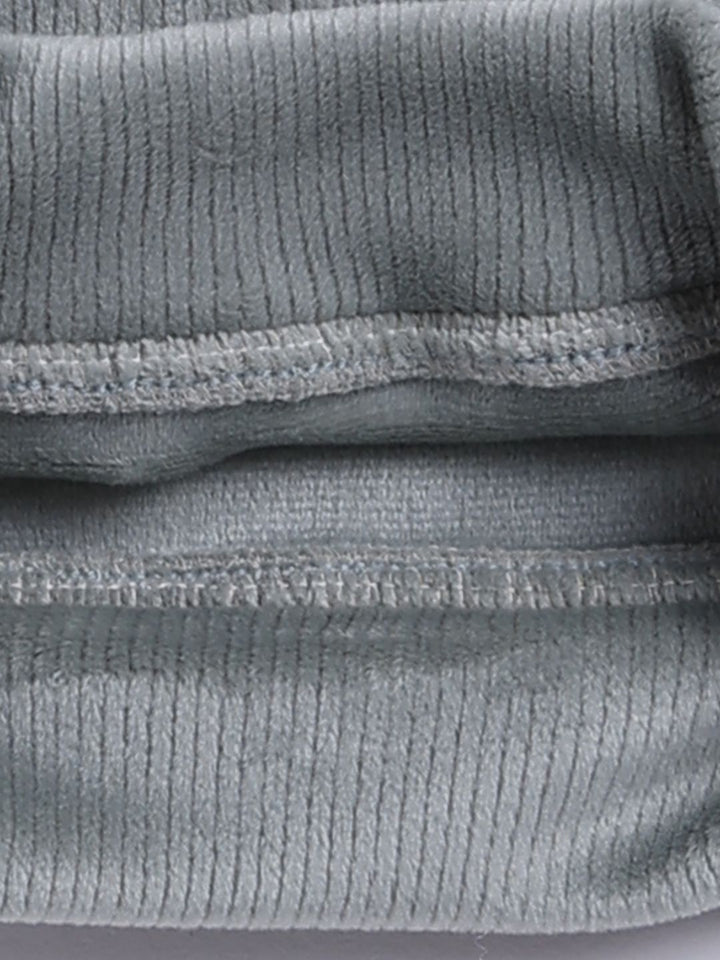 Moms Love Infant Boys Ribbed Velvet-Finish Pure Cotton Sweatshirt With Joggers