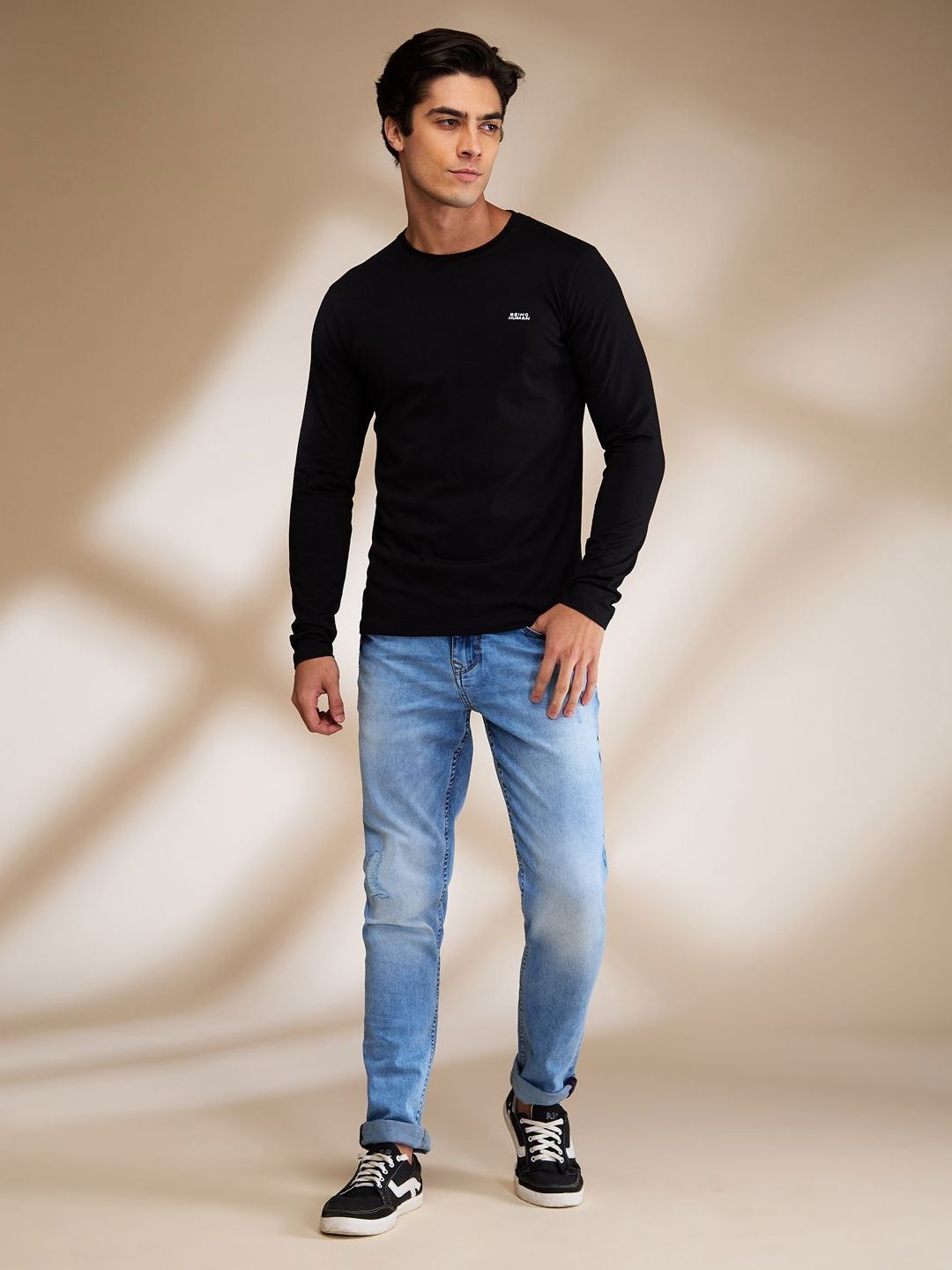 Being Human Men Typography Printed Round Neck Cotton T-shirt