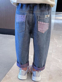 YK Girls Comfort Relaxed Fit High-Rise Light Fade Stretchable Jeans