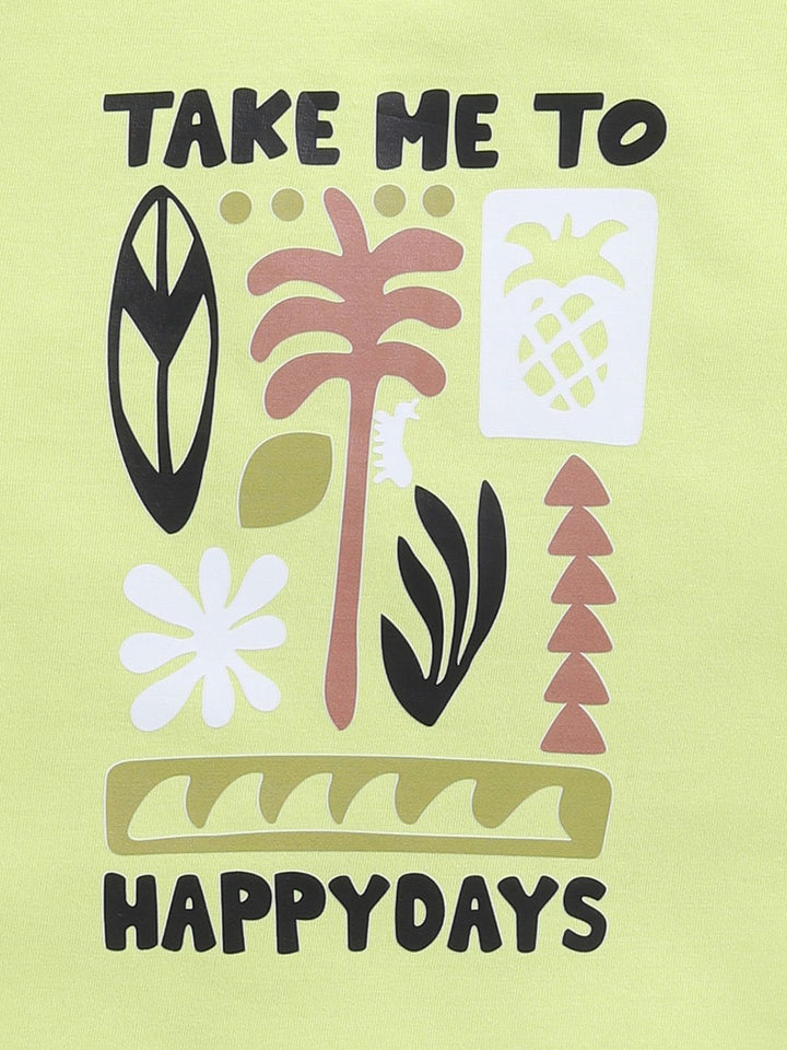 Happy Faces Kids Boys Conversational Printed Pure Cotton T-Shirt