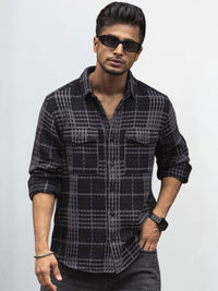 Powerlook Men Opaque Checked Casual Shirt