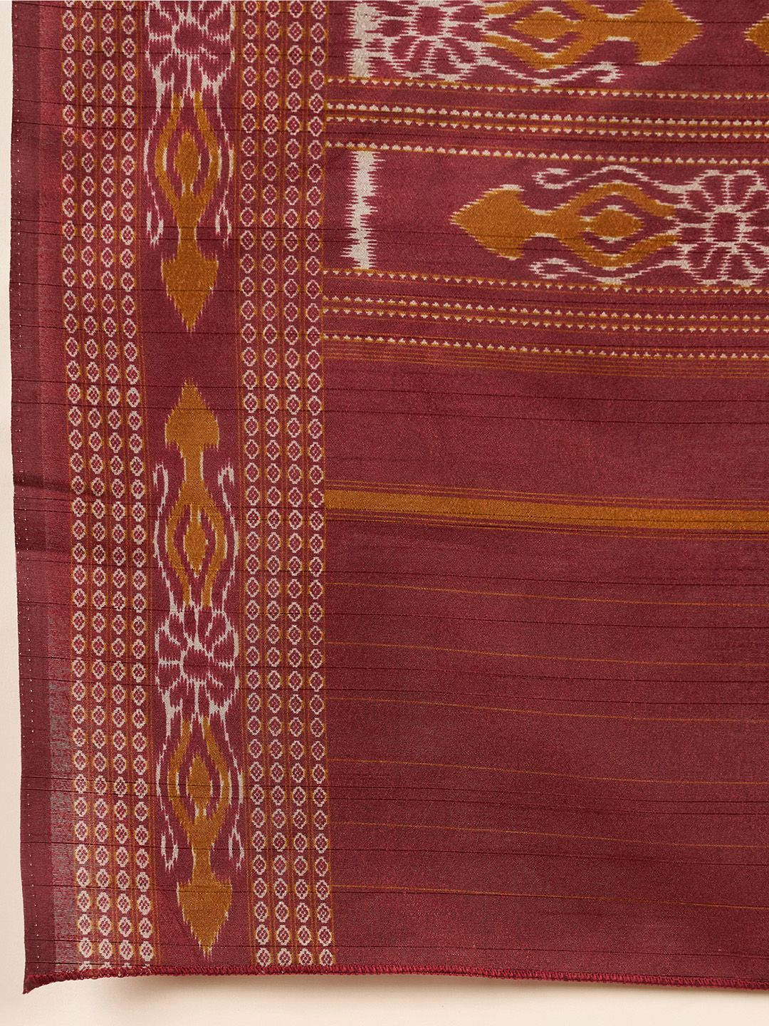 Saree mall Floral Silk Blend Ikat Sarees