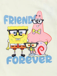 Happy Faces Boys Spongebob Printed Pure Cotton T-shirt