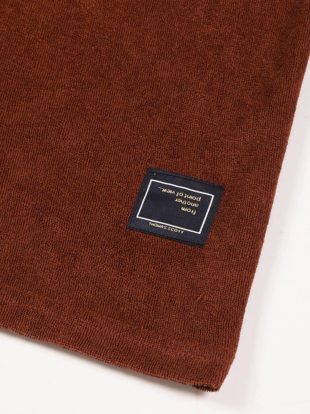 Thomas Scott Men Solid Round Neck Cotton Oversized T-shirt