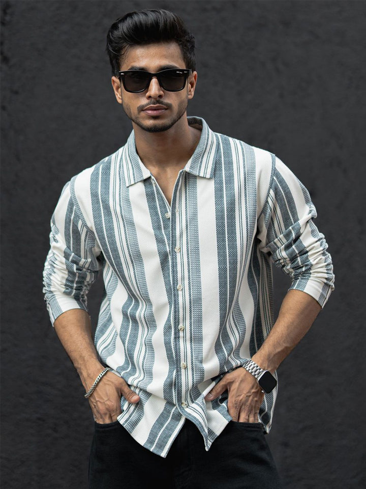 Powerlook Men Multi Stripes Opaque Striped Casual Shirt