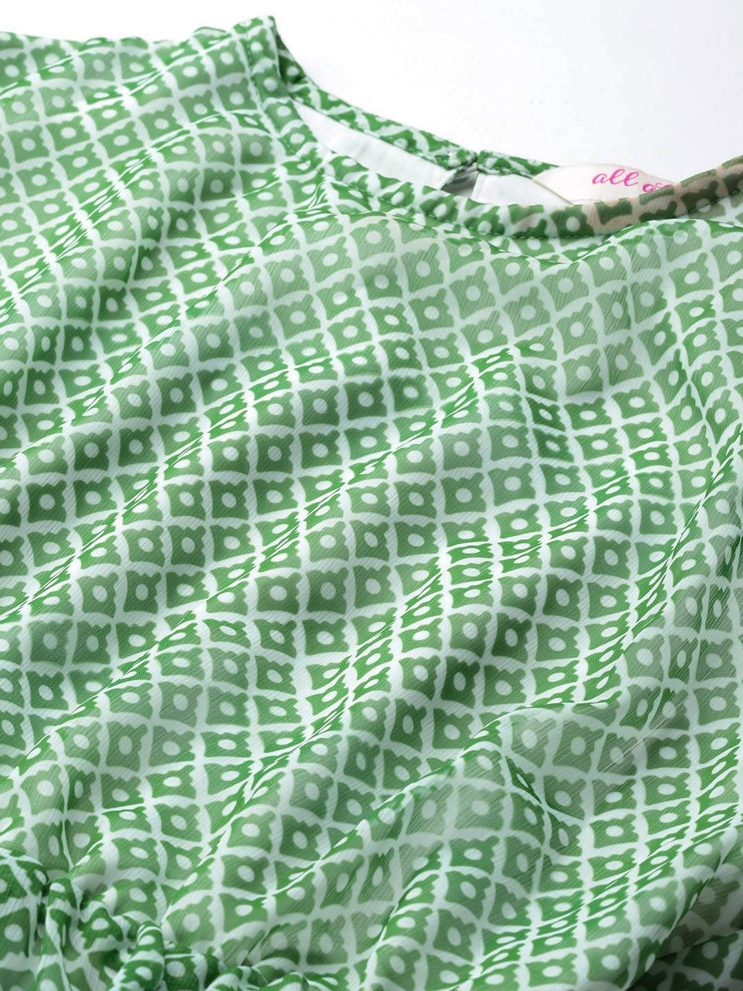 all about you Printed Semi-Sheer Fit & Flare Dress