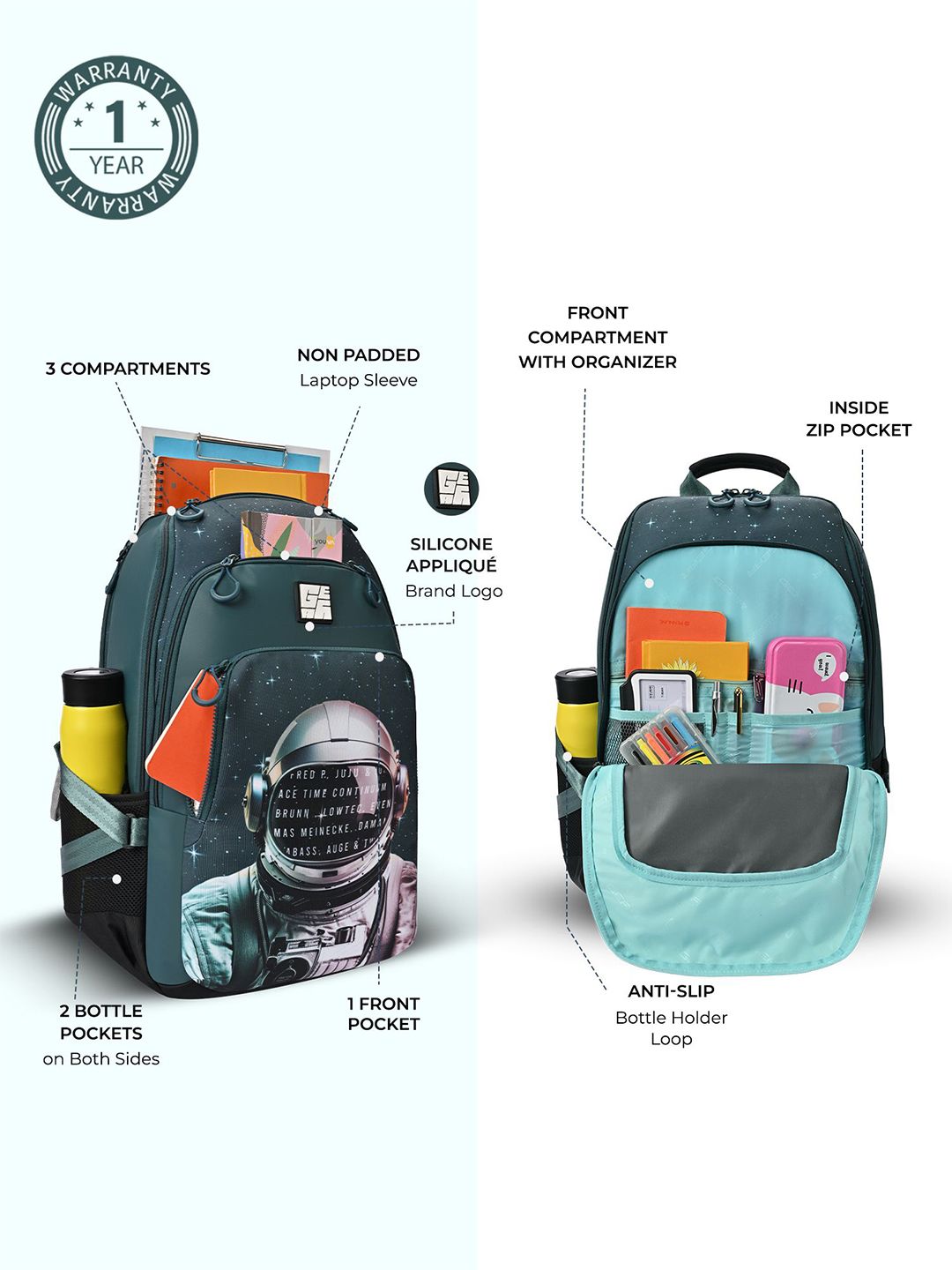 Gear Unisex Graphic Printed Backpack