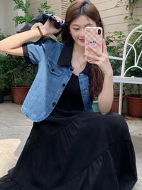 DressBerry Women Shoulder Straps Tiered Fit & Flare Dress