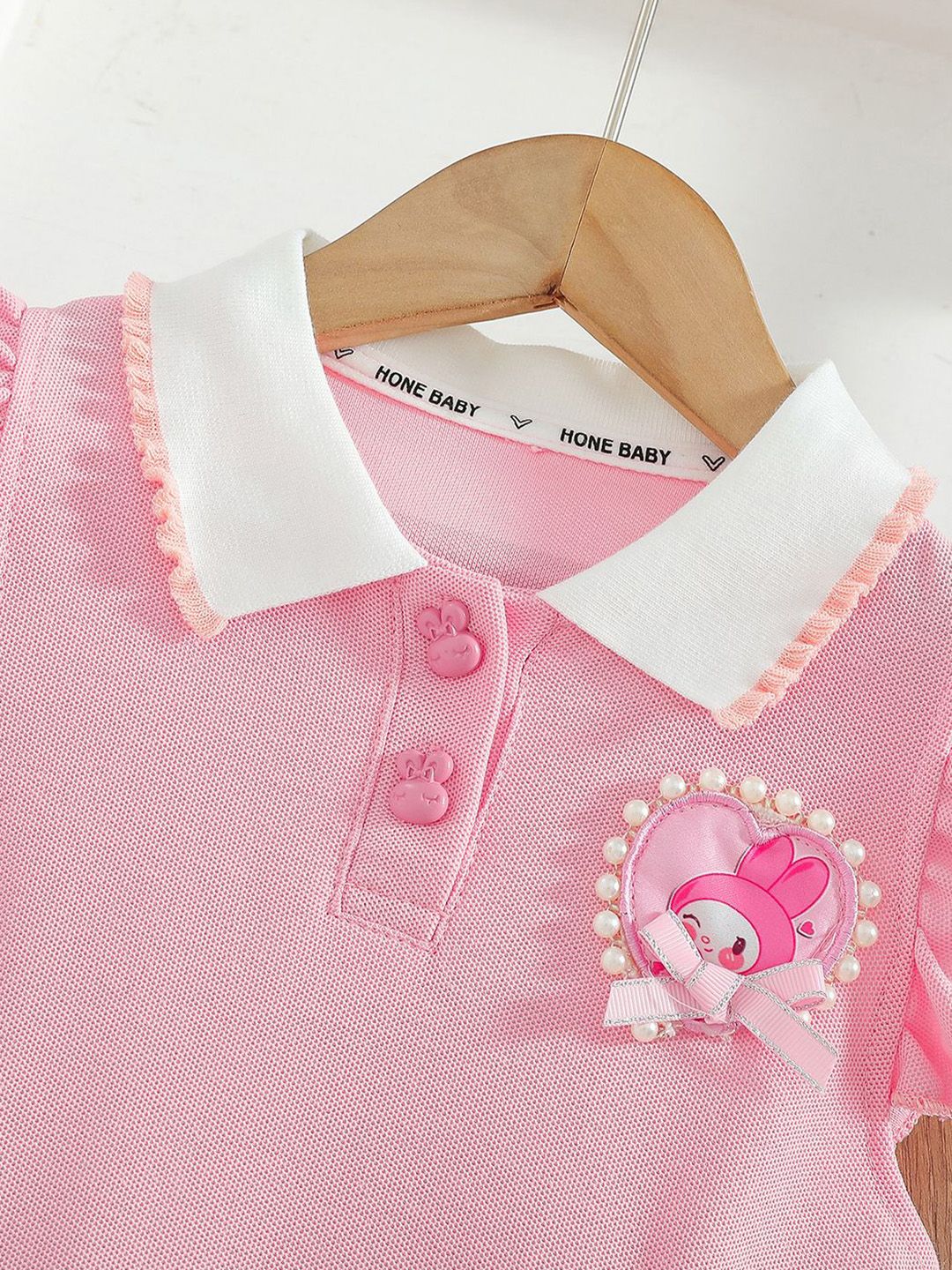 YK Girls Shirt Coller  Embellished Cap Sleeve Fit & Flare Dress