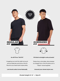 Bewakoof rinted Drop-Shoulder Sleeves Oversized Pure Cotton T-shirt