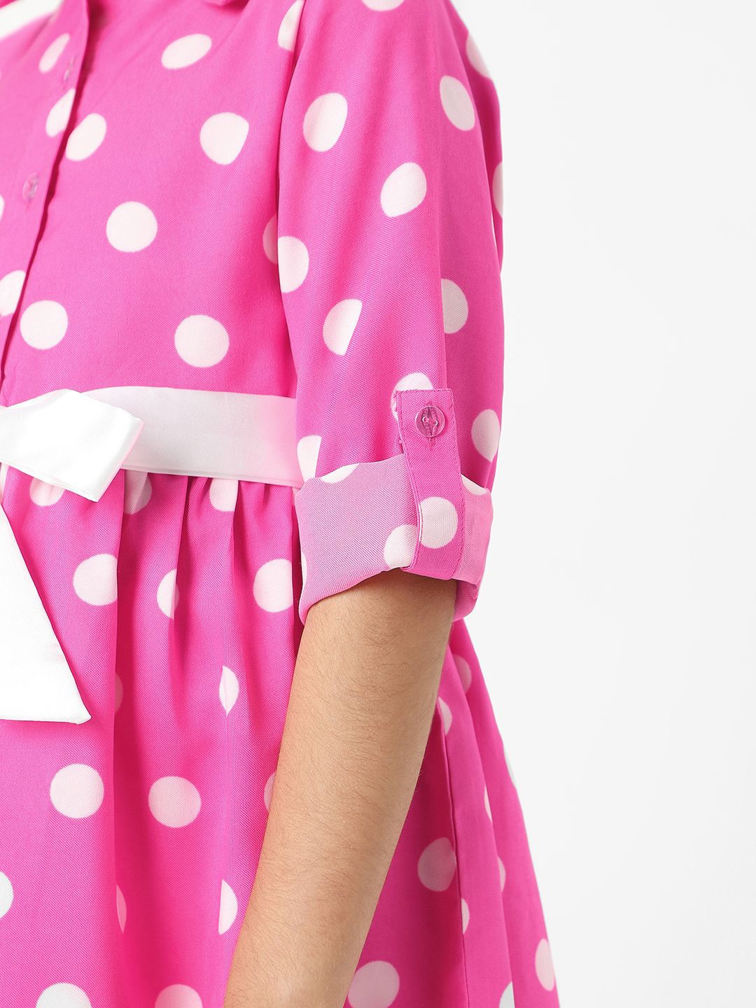 Nauti Nati Polka Dot Print Fit & Flare Dress