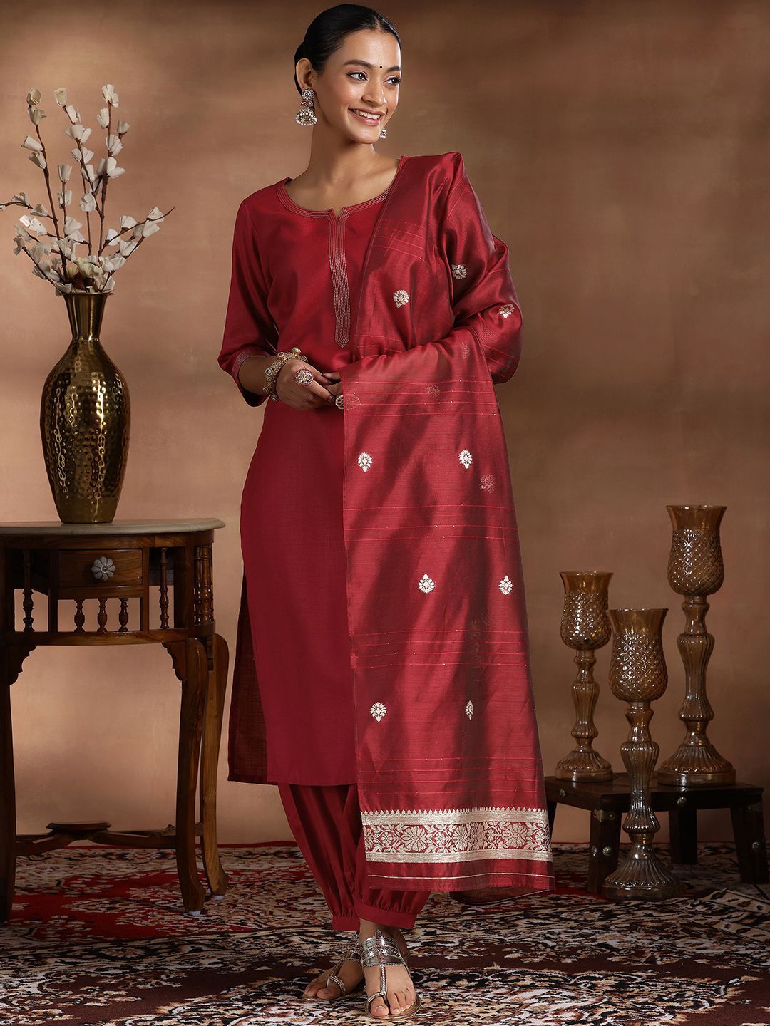 Libas Straight Kurta with Salwar & Dupatta