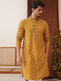 Jompers Men Geometric Embroidered Sequinned Kurta